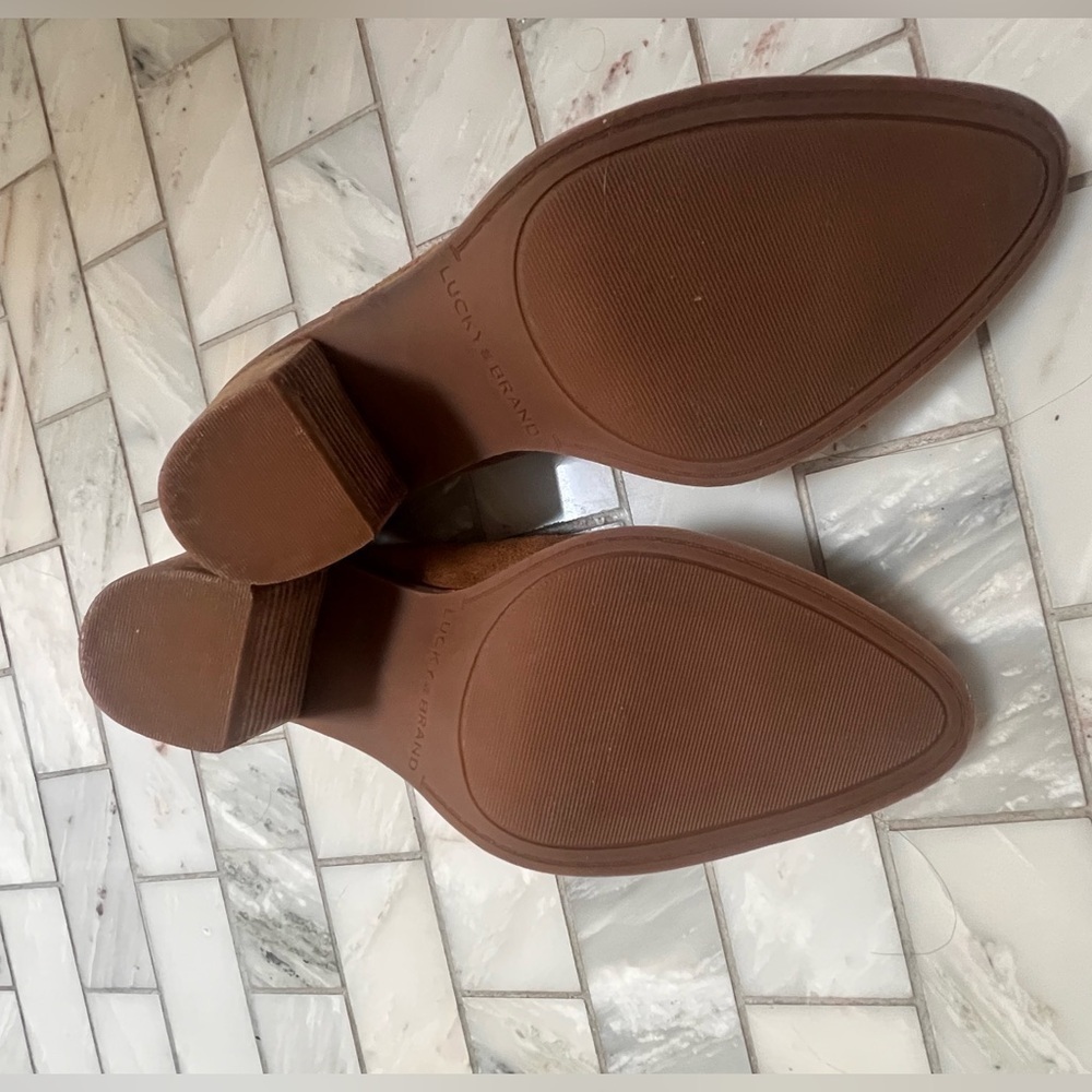 LUCKY BRAND Women’s Camel Sebiki Heeled Mule - Size 6 - Picture 4 of 14